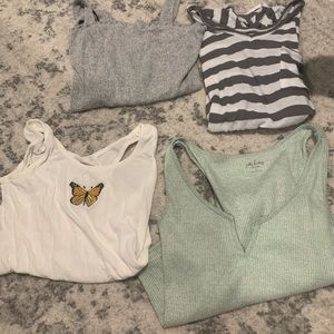 Bundle of shirts and tank tops